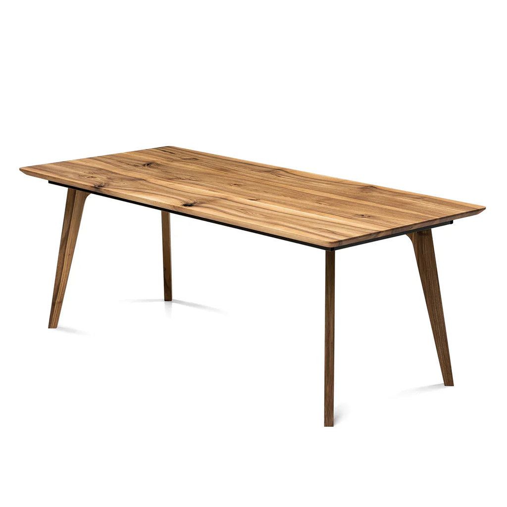 Table à manger extensible en noyer - Fabriquée en bois massif, notre table à manger extensible en noyer est un ajout magnifique à tout intérieur - Son plateau extensible