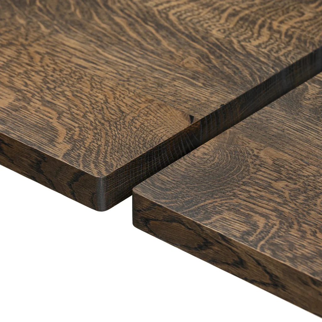 Table à manger extensible en chêne couleur charbon - Fabriquée à la main à partir de bois massif - cette magnifique table à manger extensible en chêne de la collection est un superbe