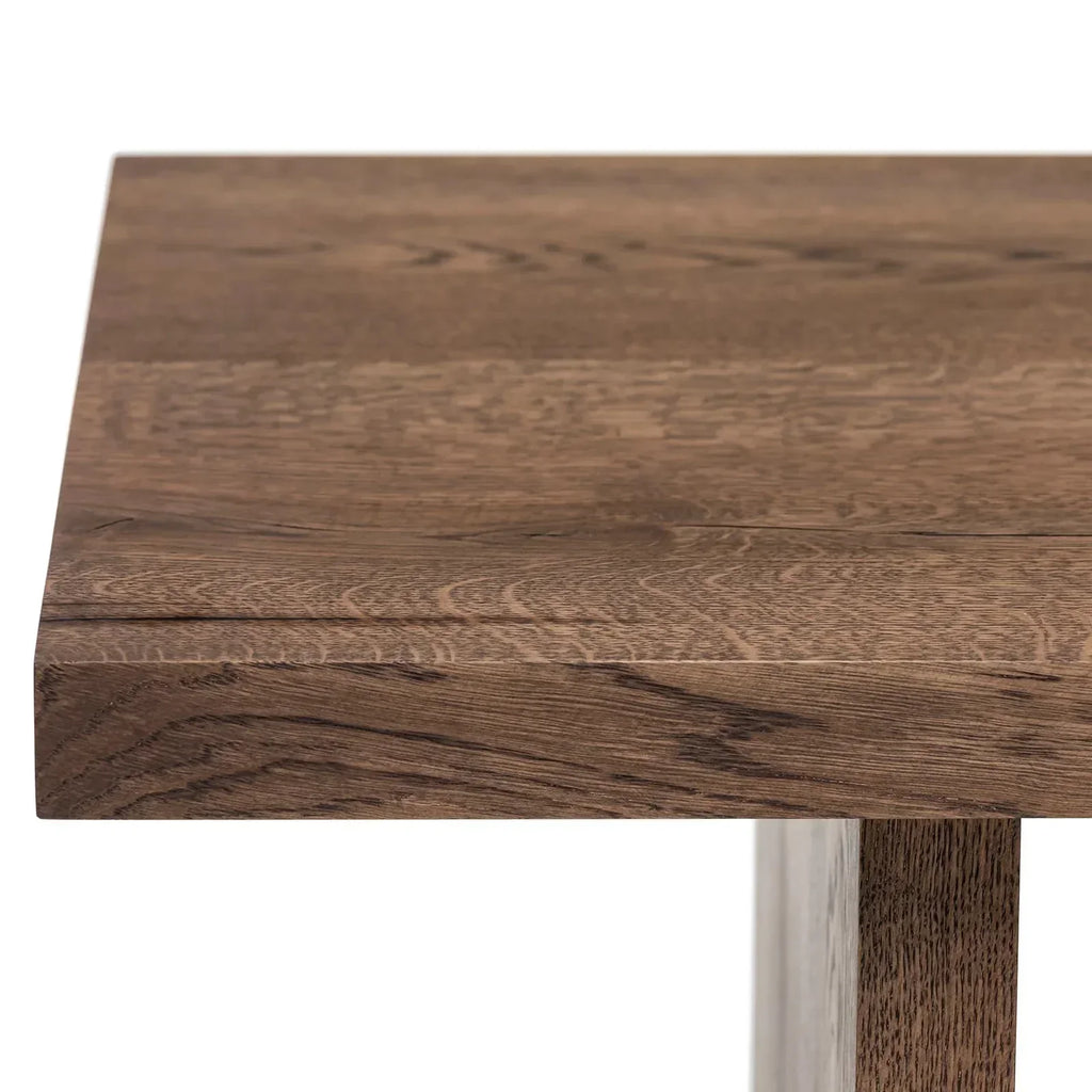 Table de salle à manger en chêne couleur chocolat - Fabriquée à la main à partir de bois massif - cette magnifique table de salle à manger extensible en chêne foncé est un ajout superbe à