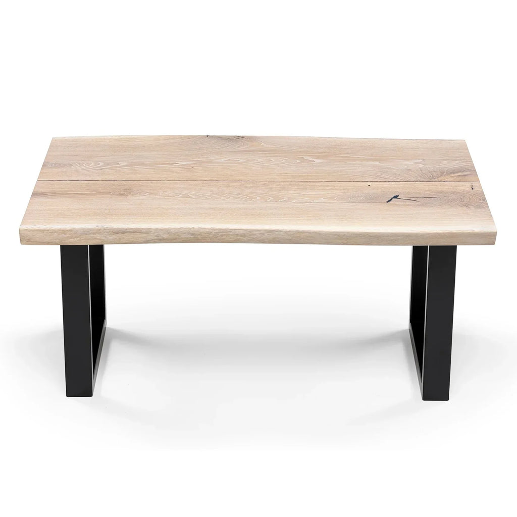 Table basse Cotton Oak - Dimensions sur la photo : H45 x L60cm x P80 / H17 - 7 x L23 - 6 x P31 - 5" Table basse moderne en bois de chêne massif Toutes les tables