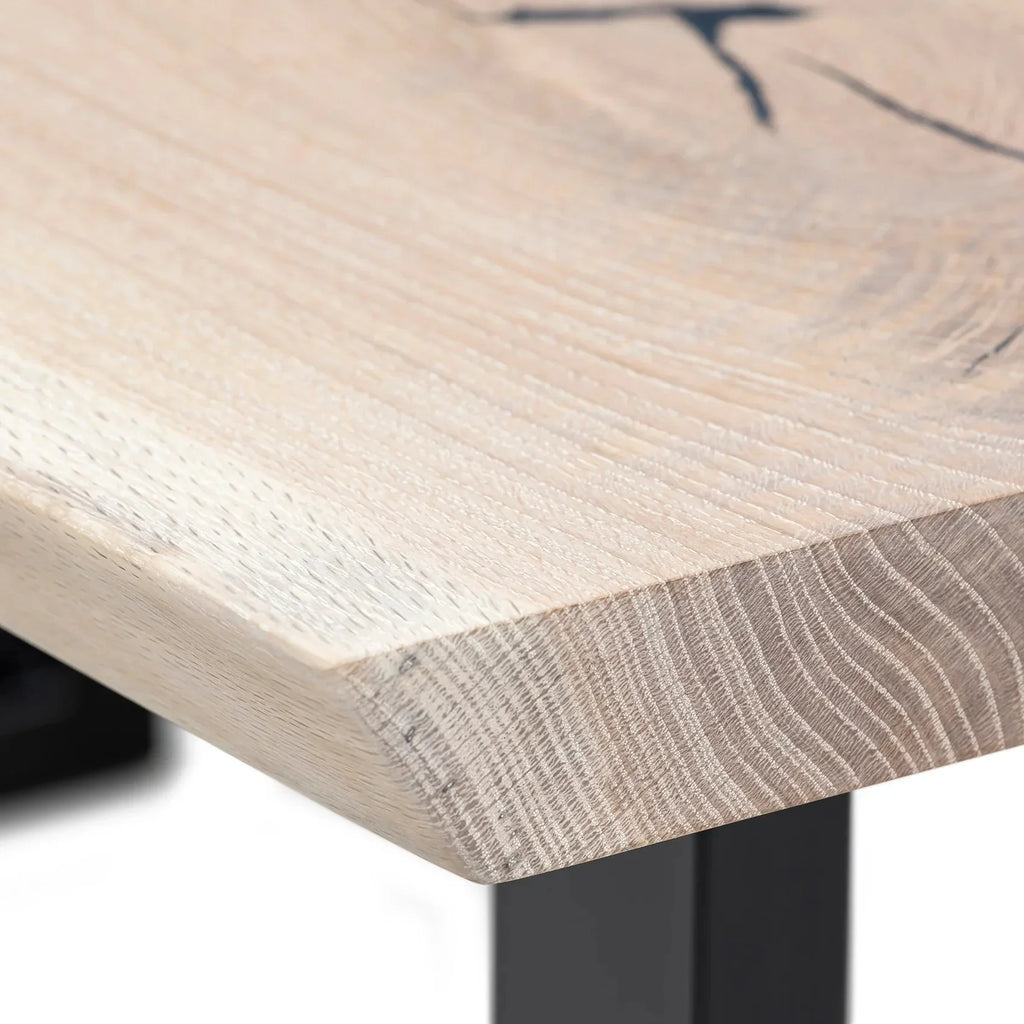 Table basse Cotton Oak - Dimensions sur la photo : H45 x L60cm x P80 / H17 - 7 x L23 - 6 x P31 - 5" Table basse moderne en bois de chêne massif Toutes les tables
