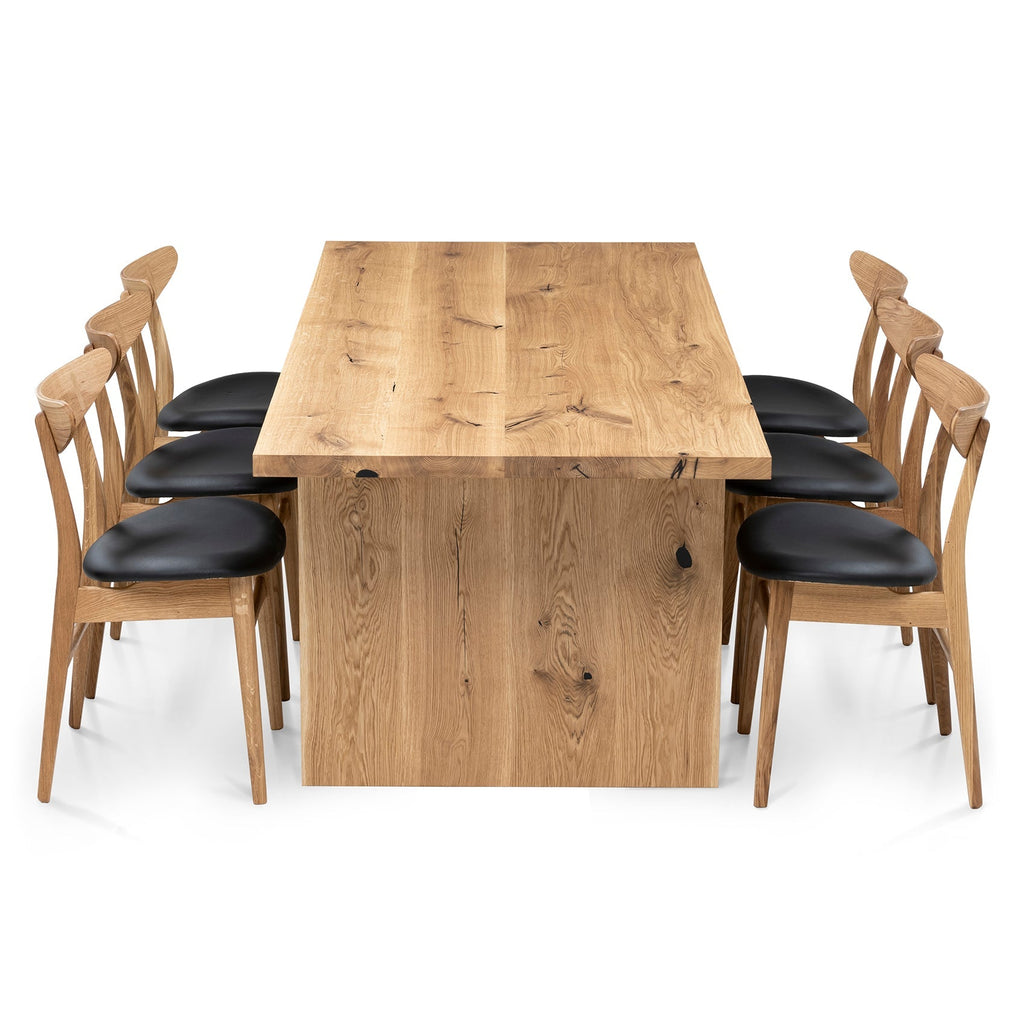 Table de bureau extensible en chêne massif
