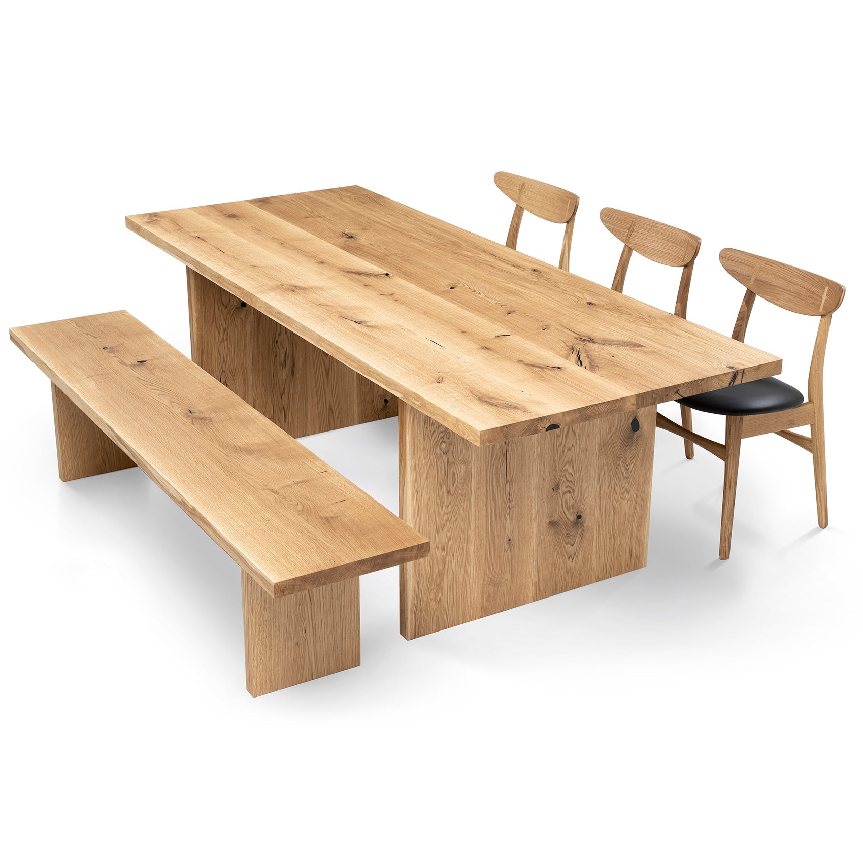 Table de bureau extensible en chêne massif