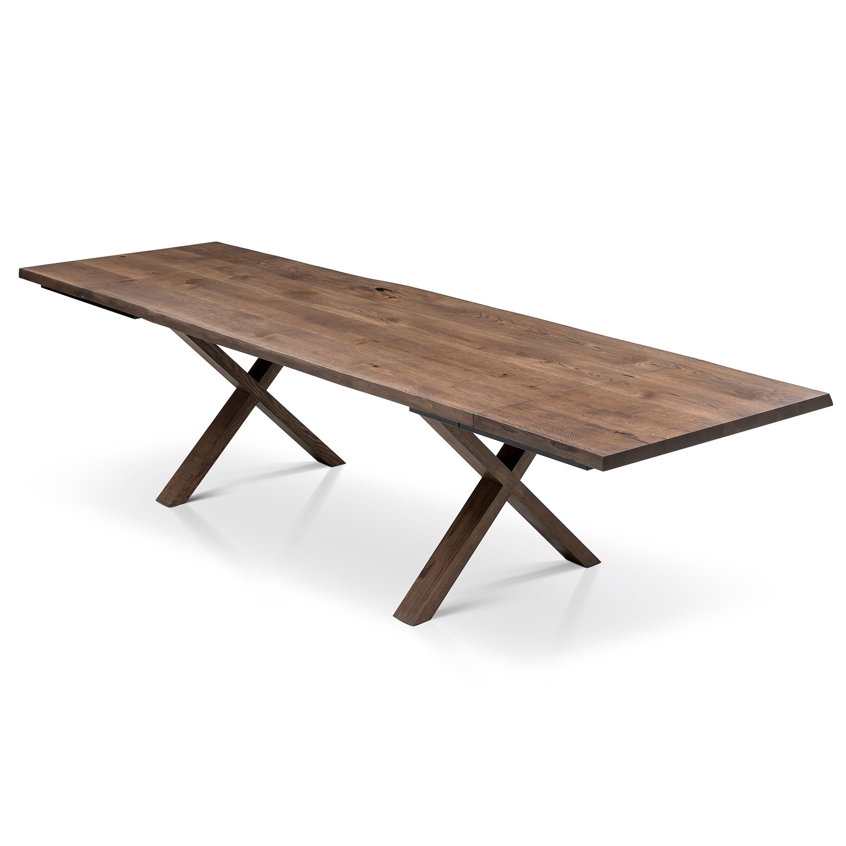 Table de salle à manger en chêne couleur chocolat - Fabriquée à la main à partir de bois massif - cette magnifique table de salle à manger extensible en chêne foncé est un ajout superbe à