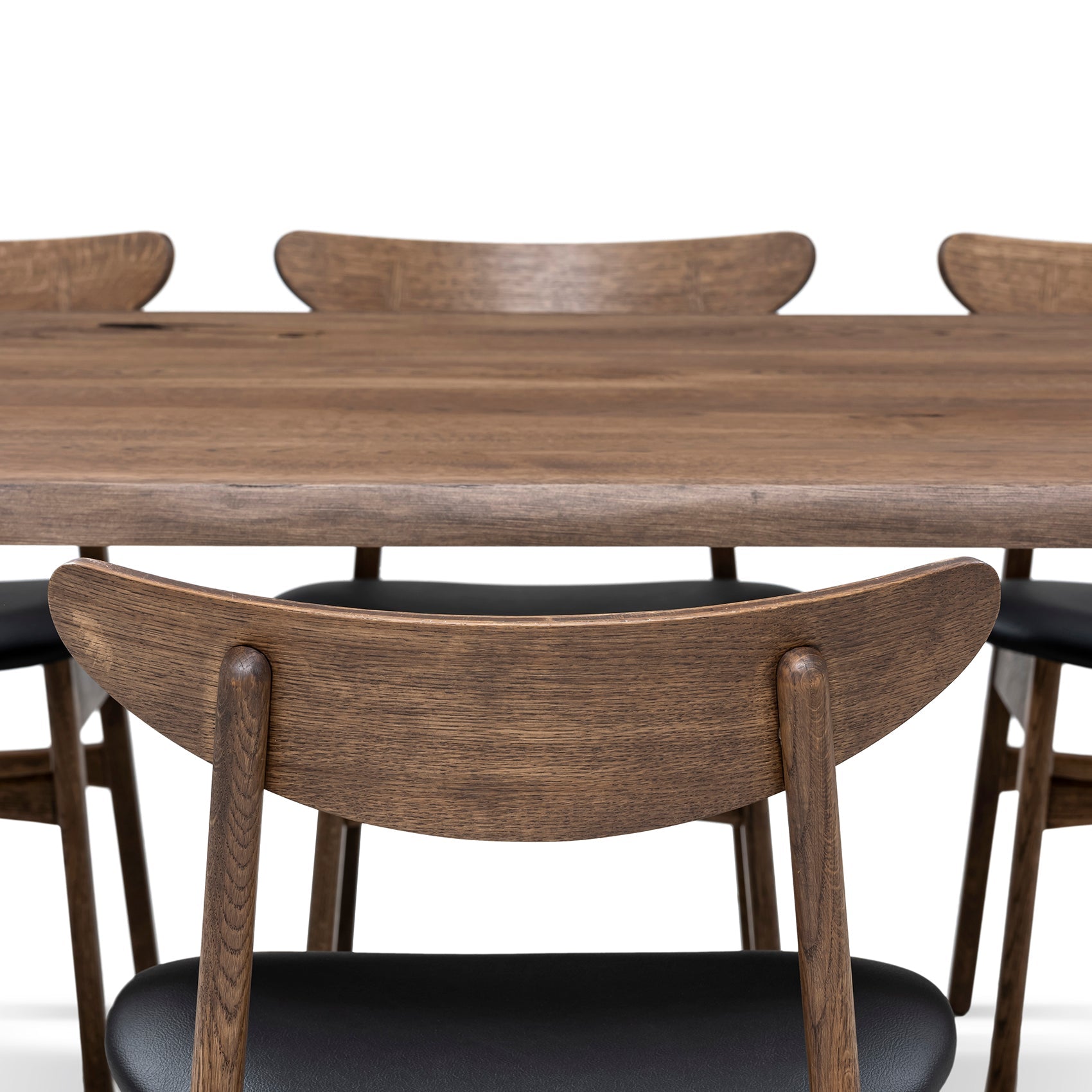 Table de salle à manger en chêne couleur chocolat - Fabriquée à la main à partir de bois massif - cette magnifique table de salle à manger extensible en chêne foncé est un ajout superbe à