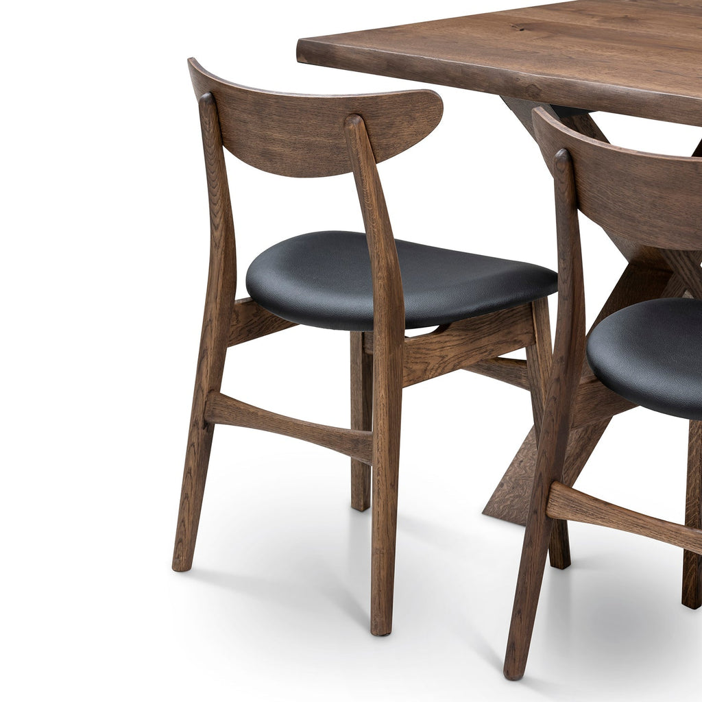 Table de salle à manger en chêne couleur chocolat - Fabriquée à la main à partir de bois massif - cette magnifique table de salle à manger extensible en chêne foncé est un ajout superbe à