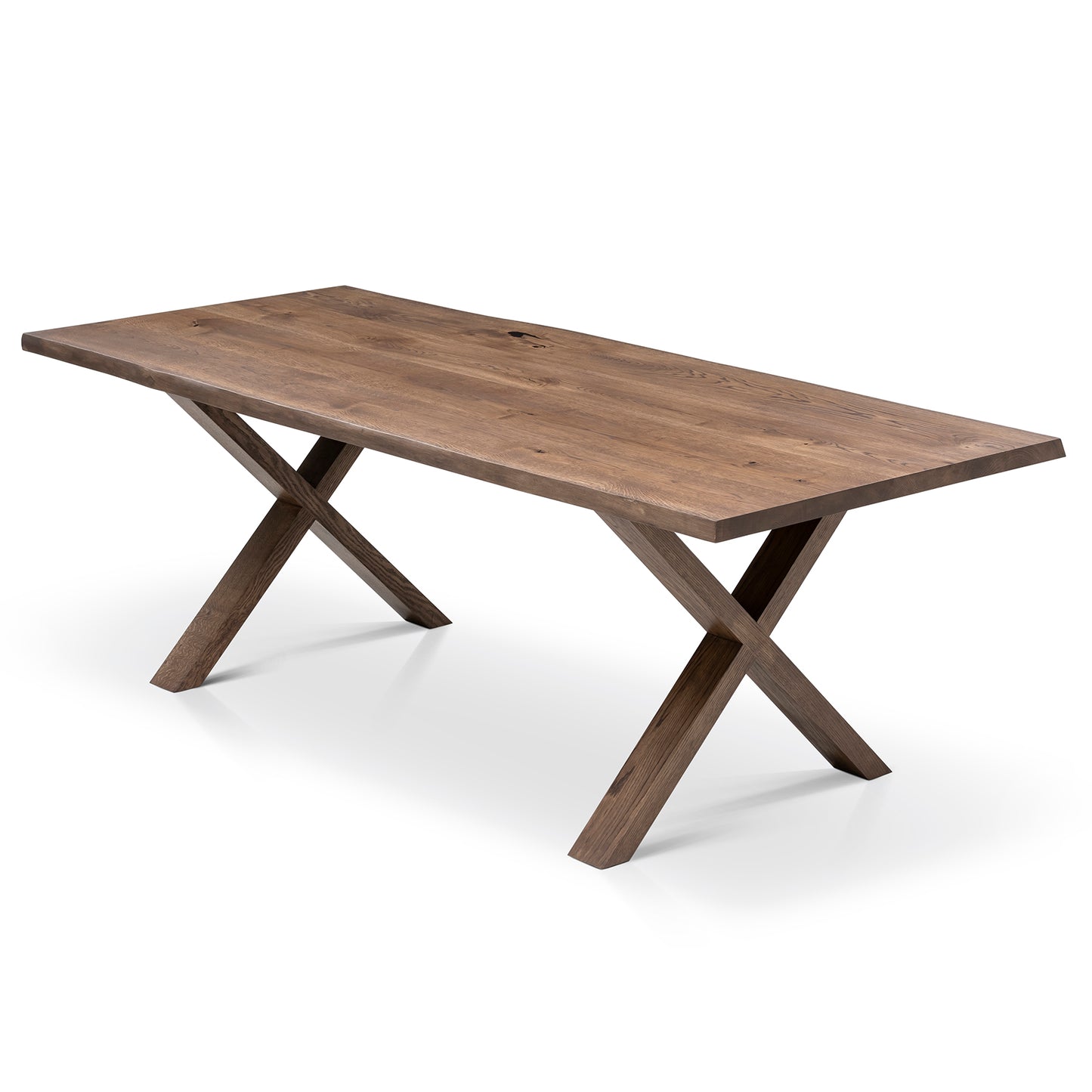 Table de salle à manger en chêne couleur chocolat - Fabriquée à la main à partir de bois massif - cette magnifique table de salle à manger extensible en chêne foncé est un ajout superbe à