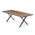Table de salle à manger en chêne couleur chocolat - Fabriquée à la main à partir de bois massif - cette magnifique table de salle à manger extensible en chêne foncé est un ajout superbe à