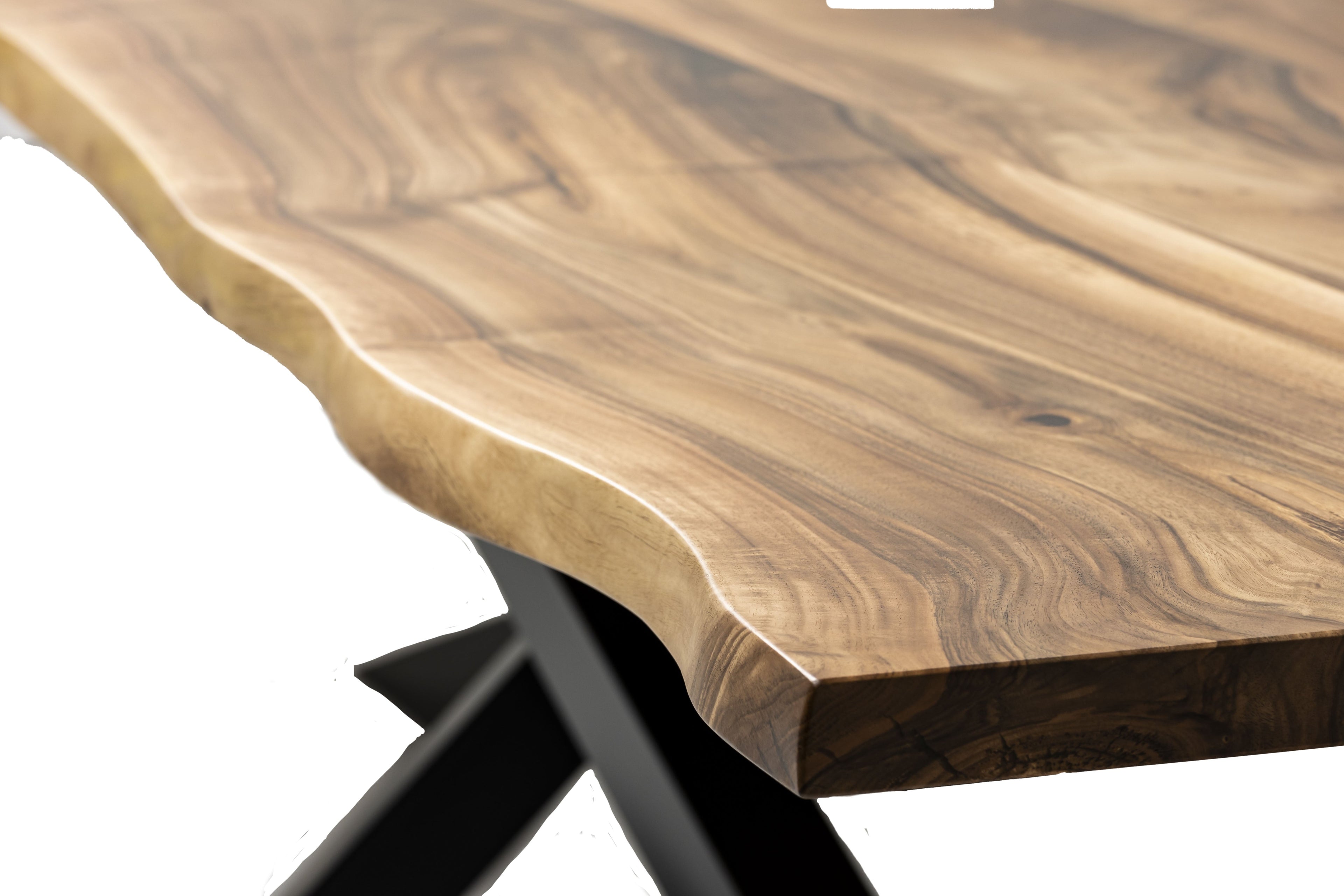 Table à manger extensible en noyer pied araignée - Fabriquée à la main à partir de bois massif - cette table exquise en noyer extensible avec un pied araignée est une superbe pièce.