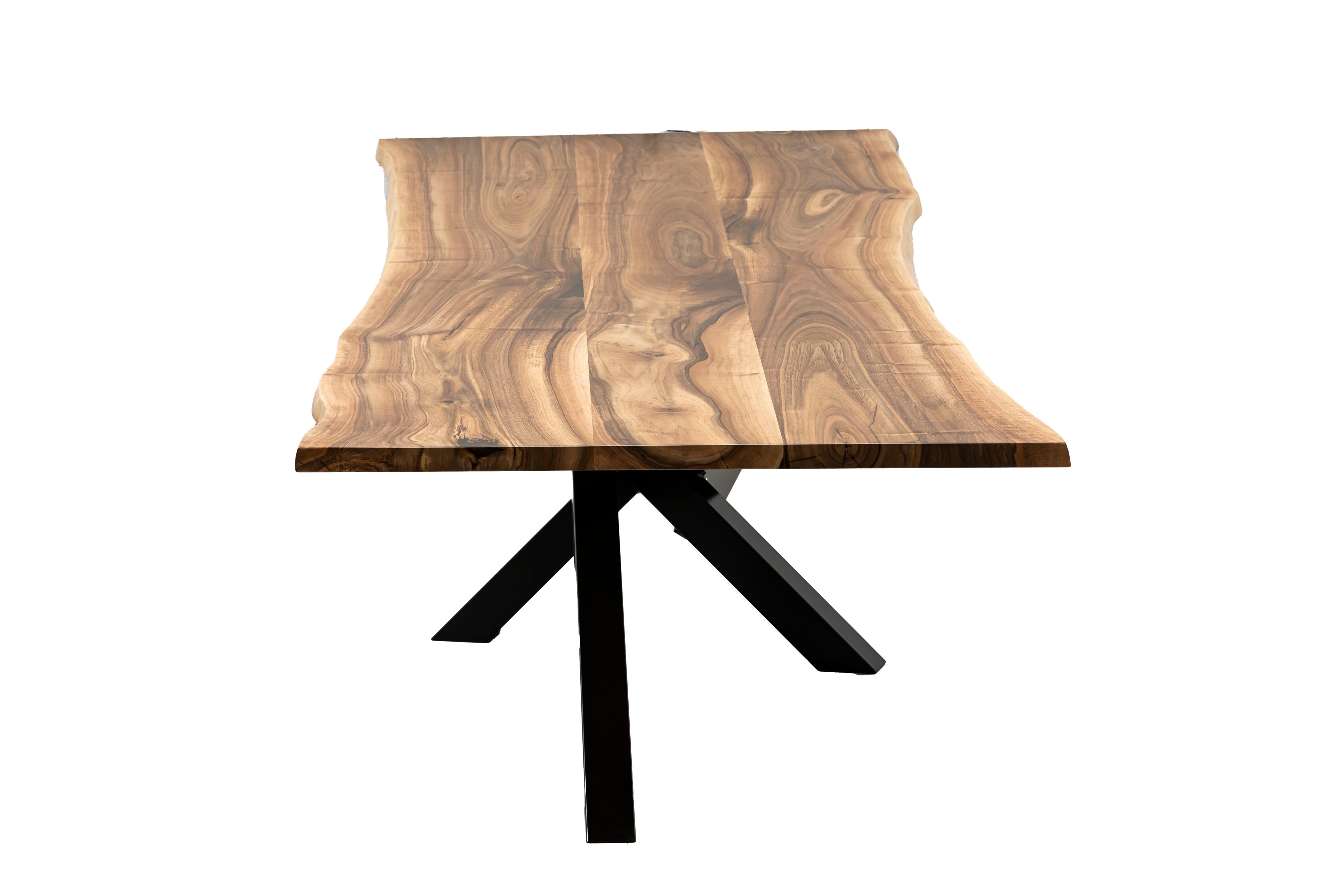 Table à manger extensible en noyer pied araignée - Fabriquée à la main à partir de bois massif - cette table exquise en noyer extensible avec un pied araignée est une superbe pièce.