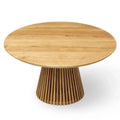 Table à manger ronde extensible en chêne - Découvrez notre table à manger ronde extensible en chêne fabriquée à la main avec des pieds en tubes - un ajout magnifique à toute maison