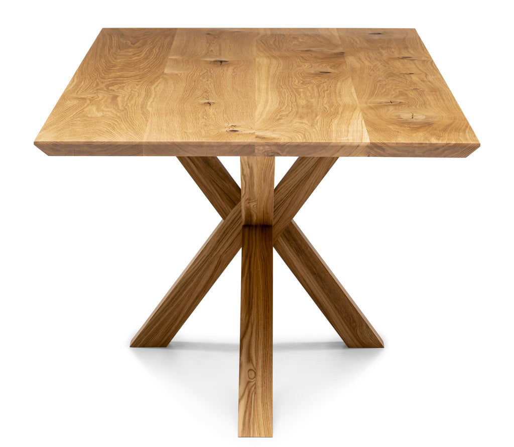 Table à manger extensible en chêne pied araignée - Fabriquée à la main à partir de bois massif - cette table à manger en chêne avec un pied araignée est un ajout magnifique à tout intérieur