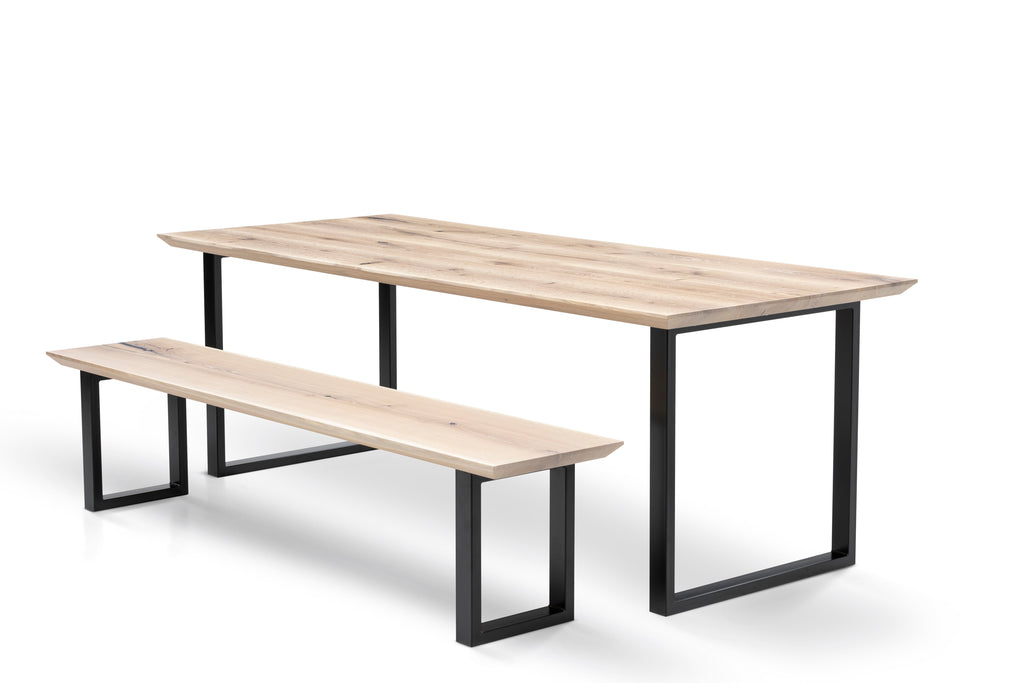 Table de salle à manger extensible en chêne coton – Fabriquée à la main en bois massif – La table de salle à manger extensible en chêne coton est un ajout magnifique à toute maison – Son
