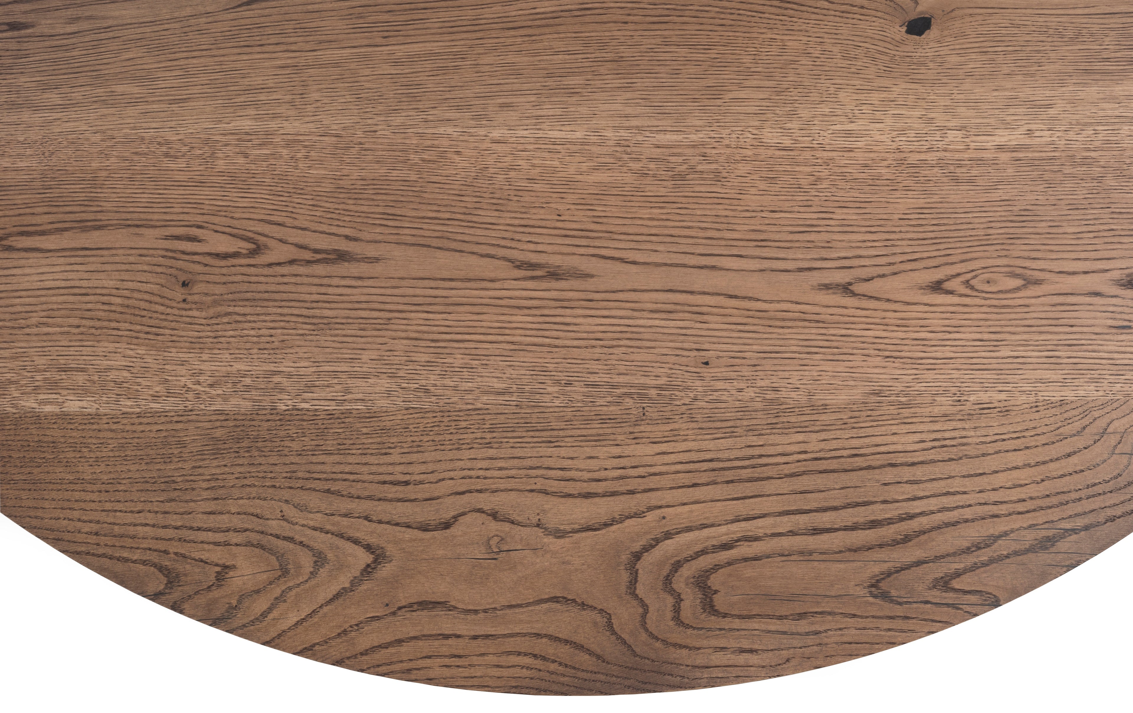 Table à manger ronde extensible en chêne foncé - Voici notre table à manger ronde en chêne massif fabriquée à la main - un ajout magnifique à tout intérieur - Fabriquée à partir de