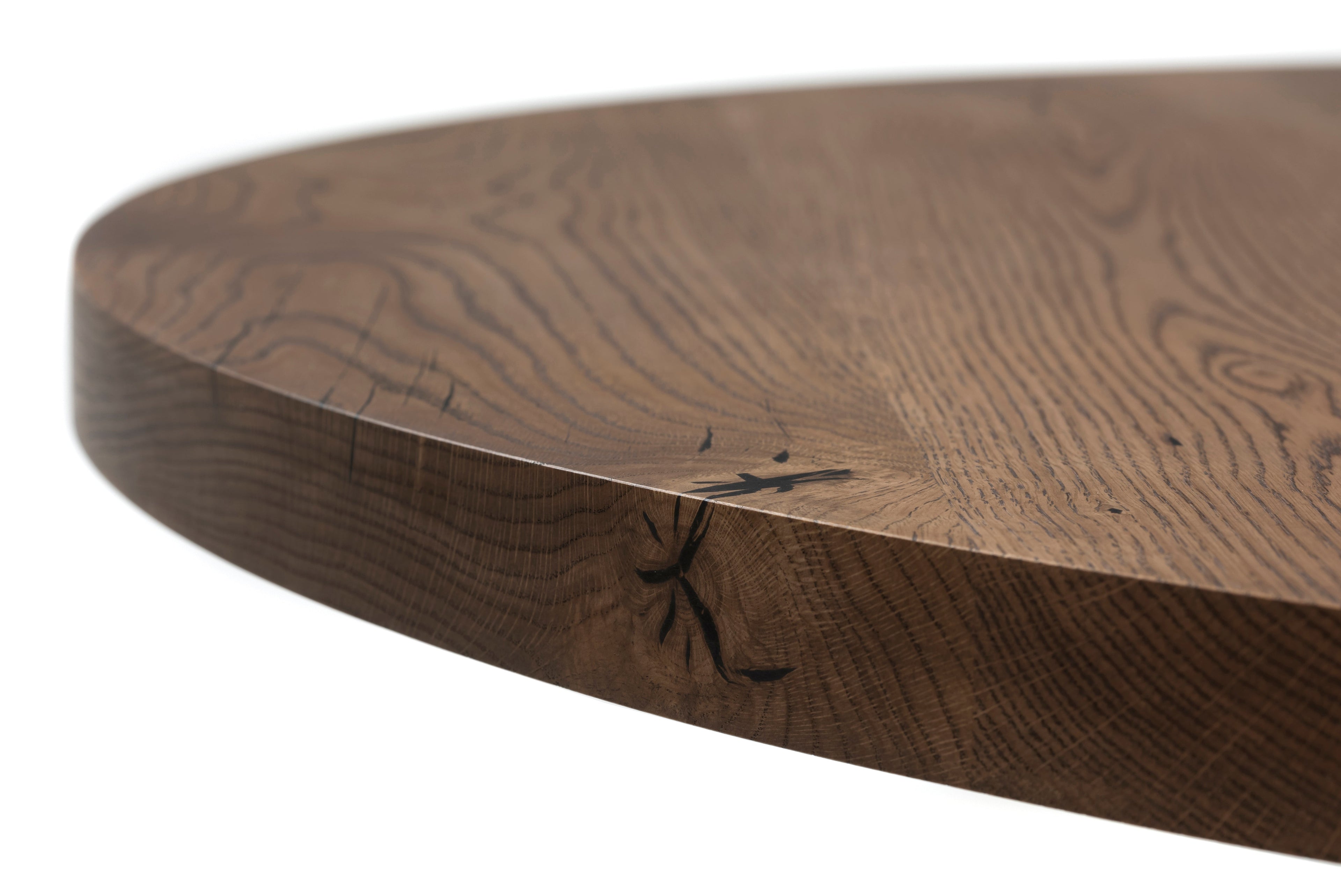 Table à manger ronde extensible en chêne foncé - Voici notre table à manger ronde en chêne massif fabriquée à la main - un ajout magnifique à tout intérieur - Fabriquée à partir de