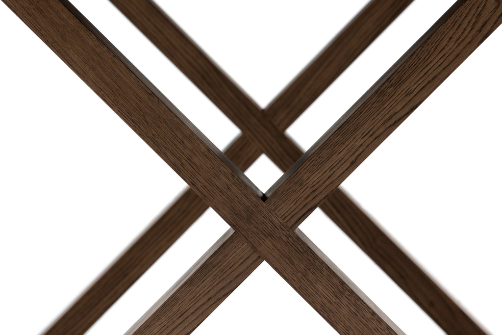 Table de salle à manger extensible à chevrons en chêne chocolat - Table de salle à manger extensible à chevrons en chêne chocolat fabriquée à partir de lattes de chêne massif de 15 mm assemblées