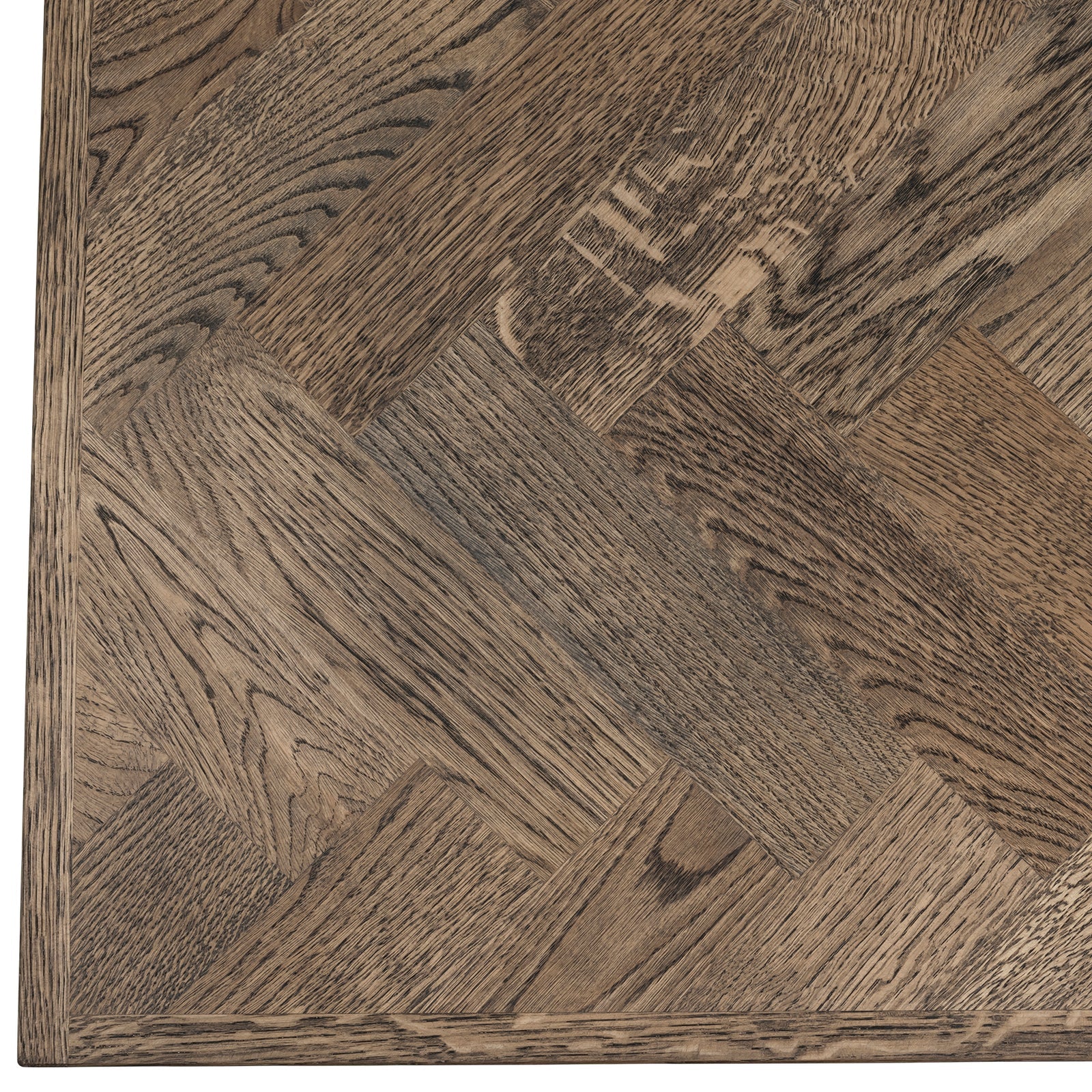 Table à manger extensible en chevrons couleur anthracite - Table à manger extensible en chevrons, fabriquée avec des lattes en bois massif de 15 mm assemblées avec des lattes en chêne de 20 mm sur