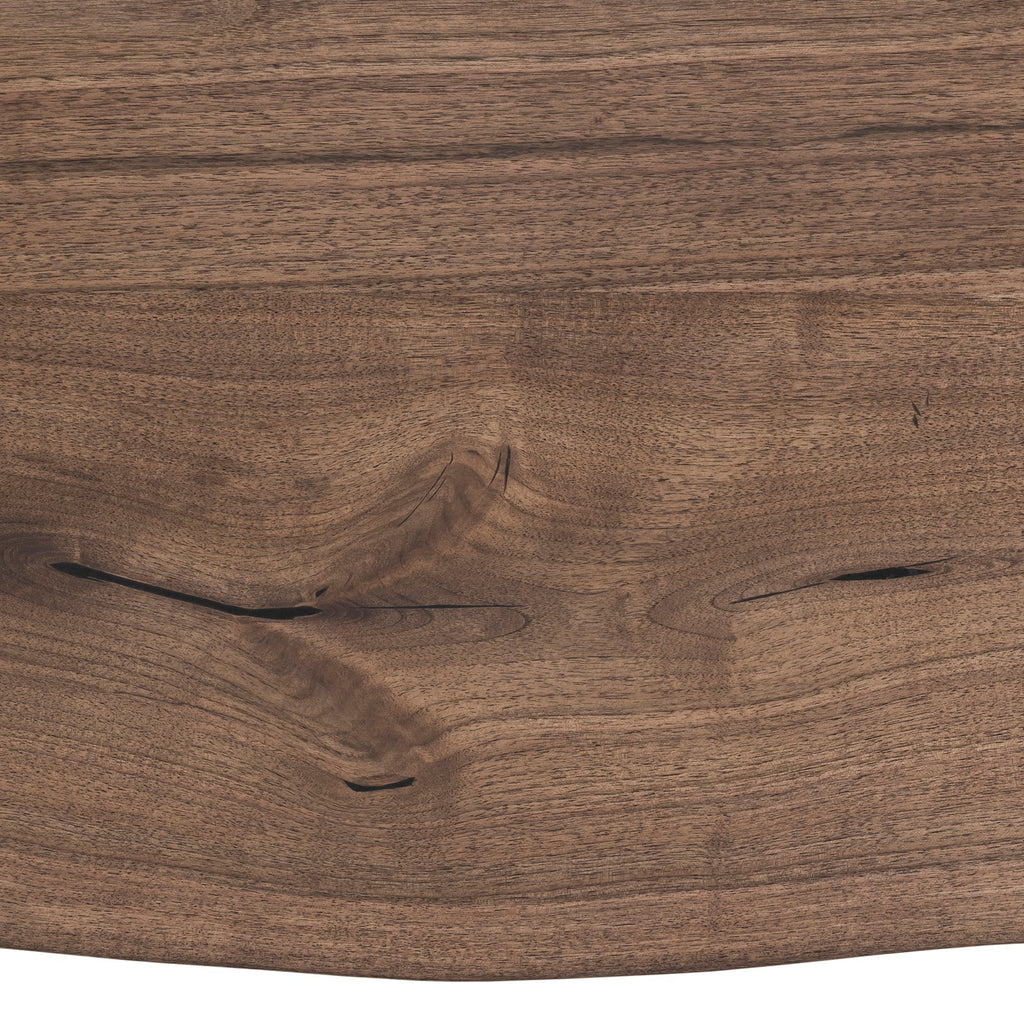 Table basse en noyer chocolat - Table basse en chêne massif La hauteur standard de toutes les tables est de 45 cm Les pieds métalliques peuvent être facilement démontés pour le transport