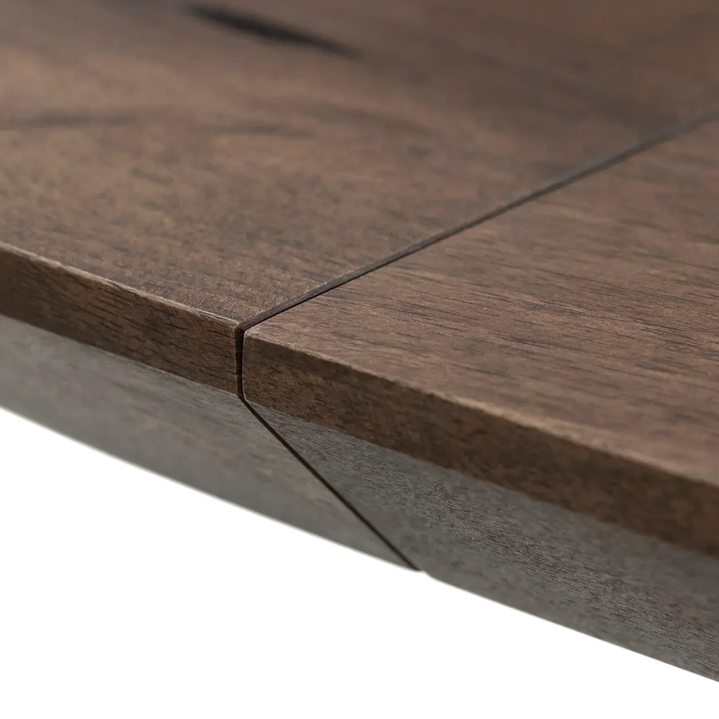 Table à manger extensible en noyer foncé - Découvrez notre table à manger ronde en noyer fabriquée à la main - un ajout superbe à toute maison - Fabriquée en bois massif