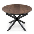 Table à manger extensible en noyer foncé - Découvrez notre table à manger ronde en noyer fabriquée à la main - un ajout superbe à toute maison - Fabriquée en bois massif