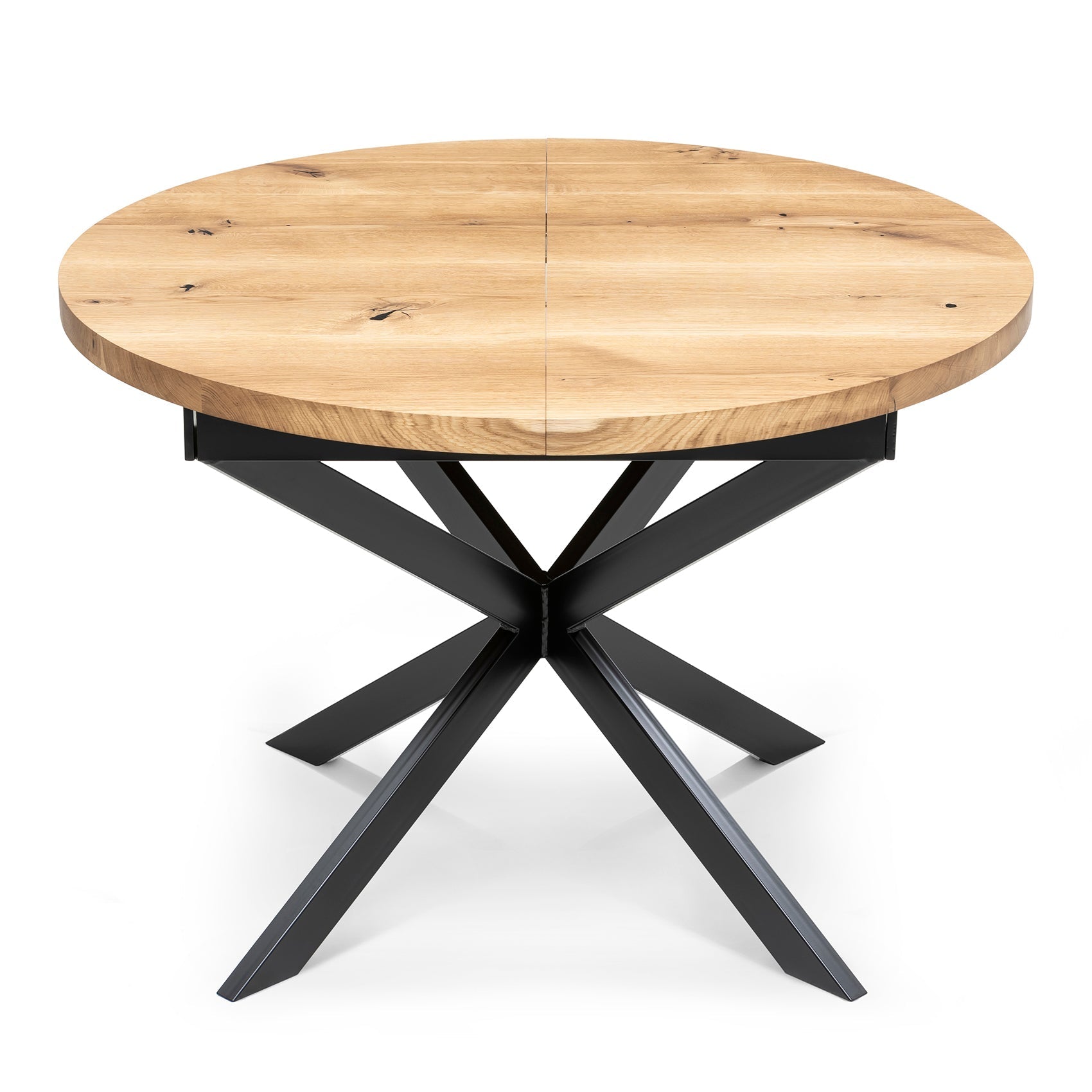 Table à manger ronde extensible en chêne - Découvrez notre table à manger ronde en chêne fabriquée à la main - un ajout superbe à tout intérieur - Fabriquée en bois massif, cette