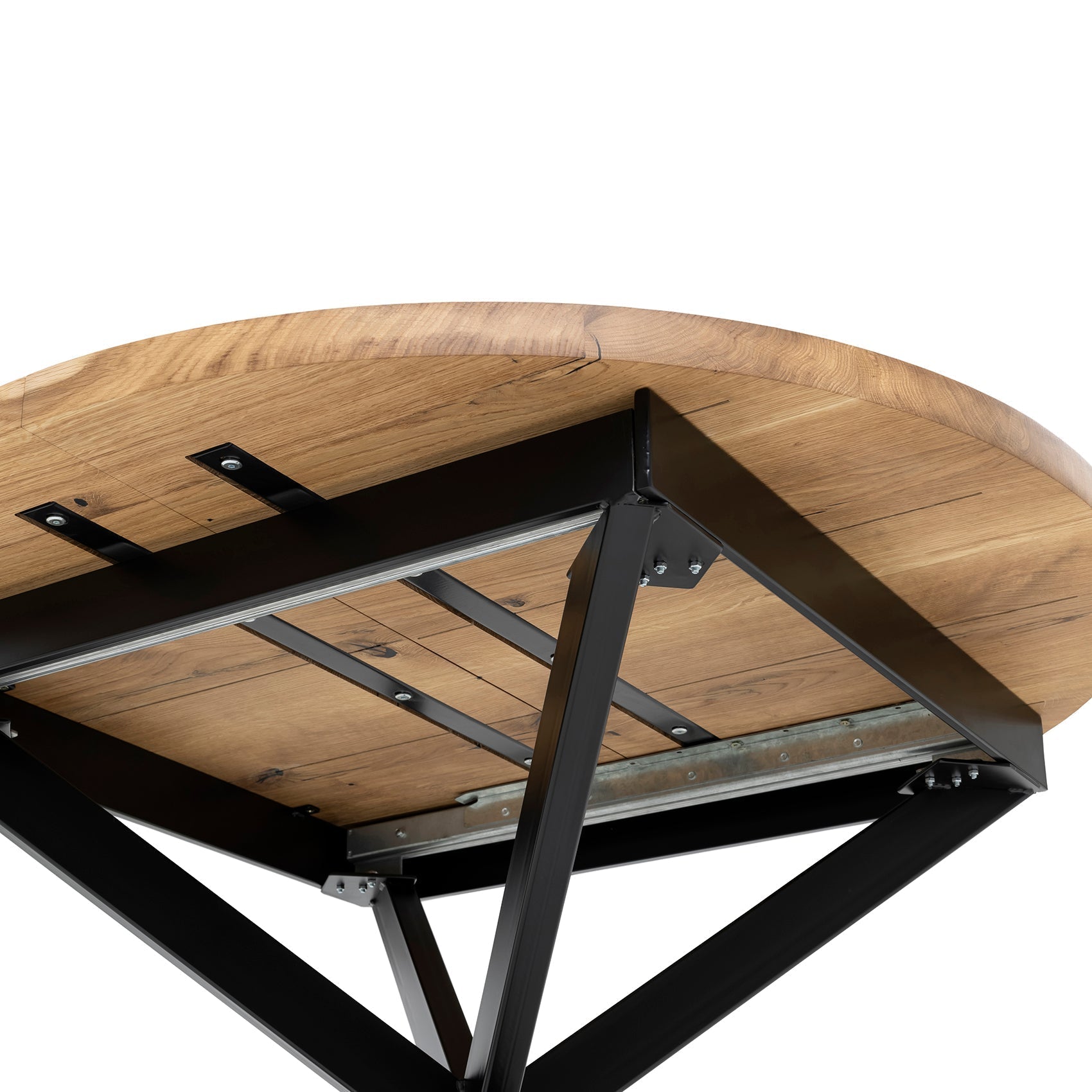 Table à manger ronde extensible en chêne - Découvrez notre table à manger ronde en chêne fabriquée à la main - un ajout superbe à tout intérieur - Fabriquée en bois massif, cette