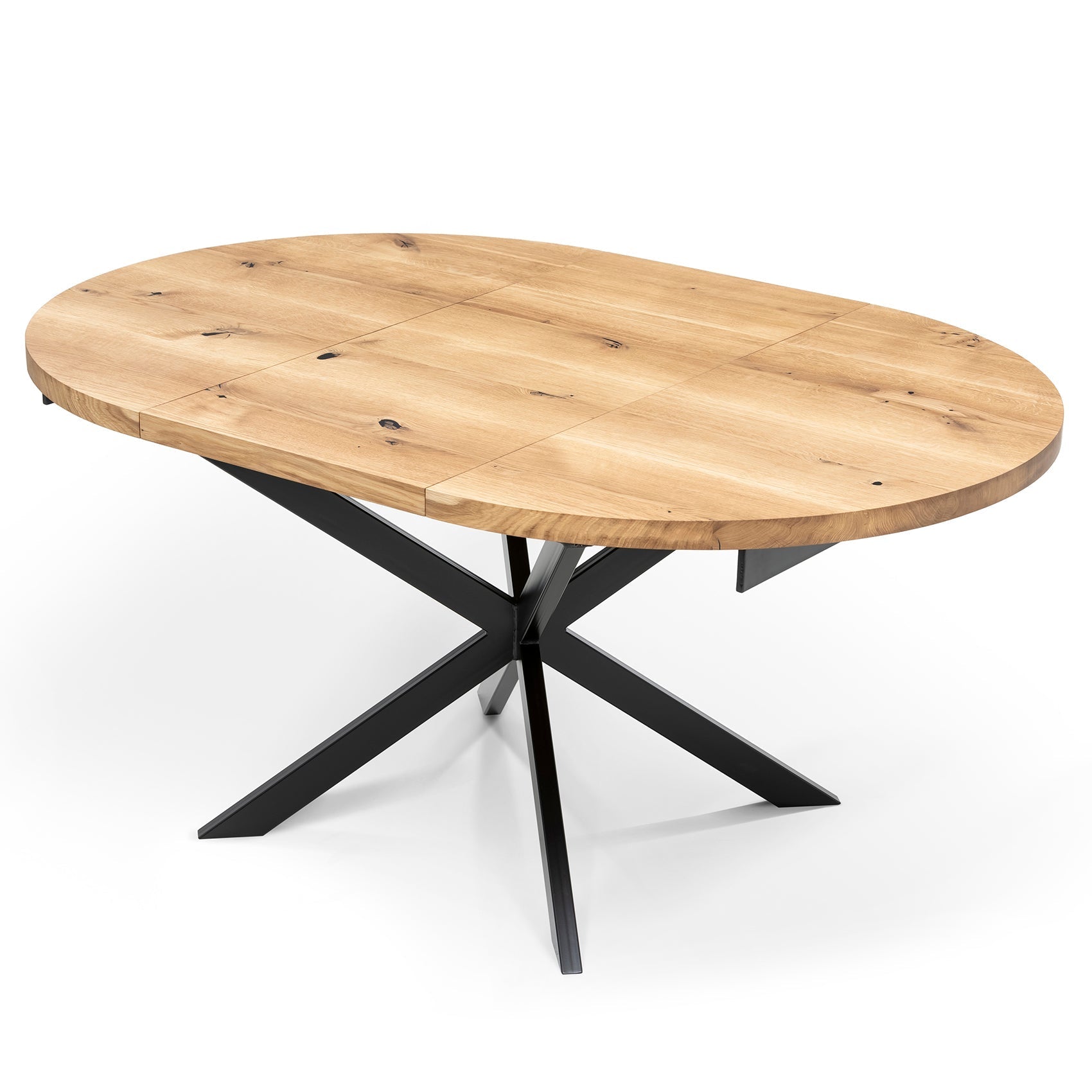 Table à manger ronde extensible en chêne - Découvrez notre table à manger ronde en chêne fabriquée à la main - un ajout superbe à tout intérieur - Fabriquée en bois massif, cette