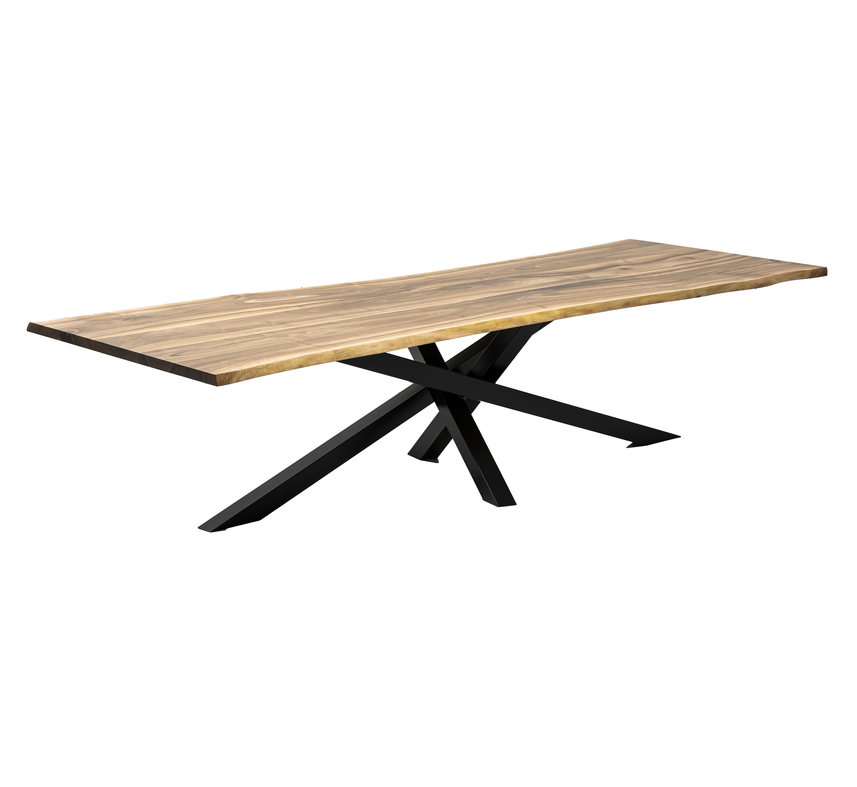 Table à manger extensible en noyer pied araignée - Fabriquée à la main à partir de bois massif - cette table exquise en noyer extensible avec un pied araignée est une superbe pièce.