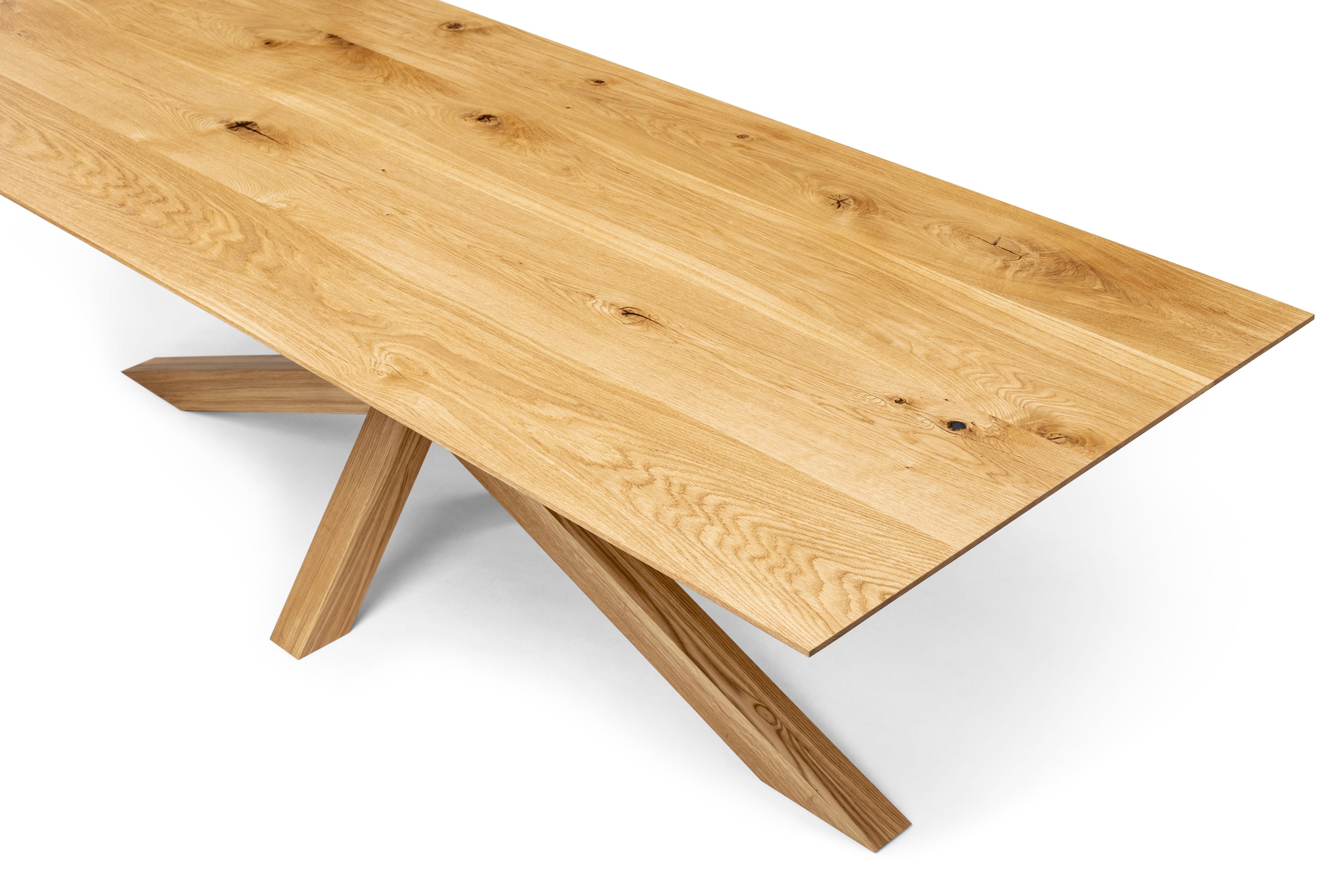 Table à manger extensible en chêne pied araignée - Fabriquée à la main à partir de bois massif - cette table à manger en chêne avec un pied araignée est un ajout magnifique à tout intérieur
