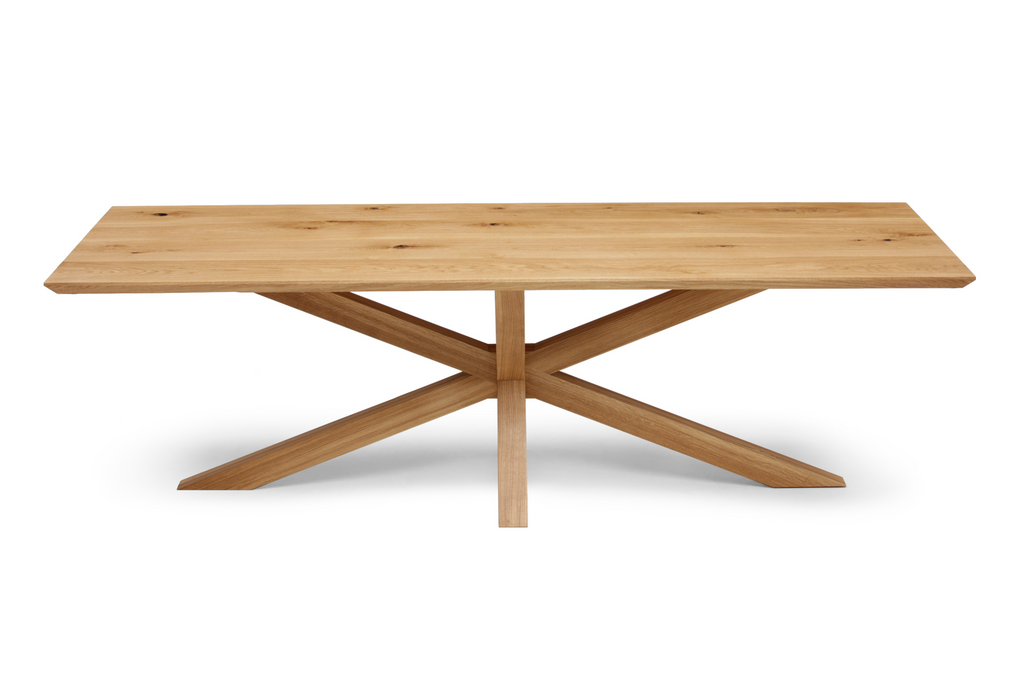 Table à manger extensible en chêne pied araignée - Fabriquée à la main à partir de bois massif - cette table à manger en chêne avec un pied araignée est un ajout magnifique à tout intérieur