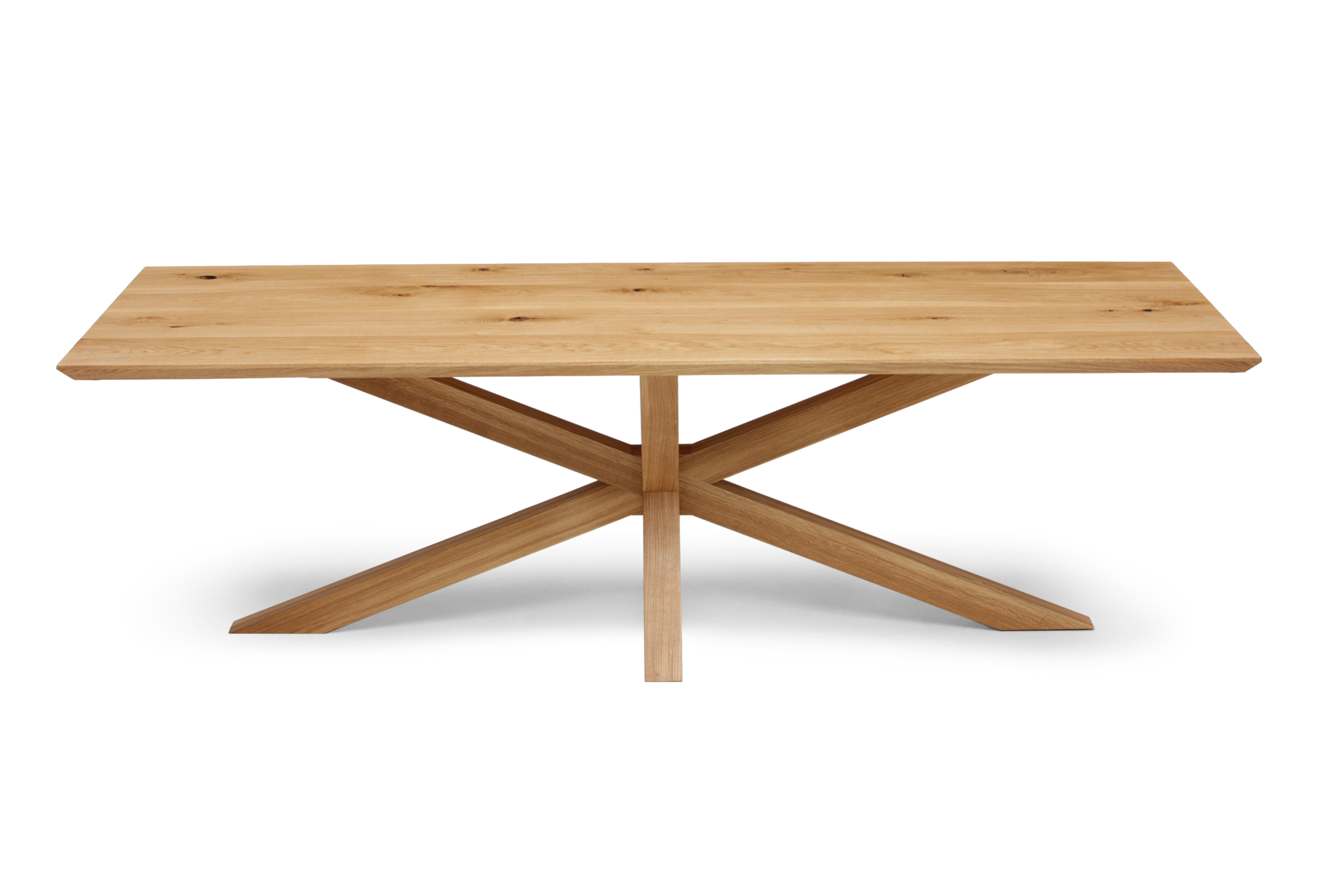 Table à manger extensible en chêne pied araignée - Fabriquée à la main à partir de bois massif - cette table à manger en chêne avec un pied araignée est un ajout magnifique à tout intérieur