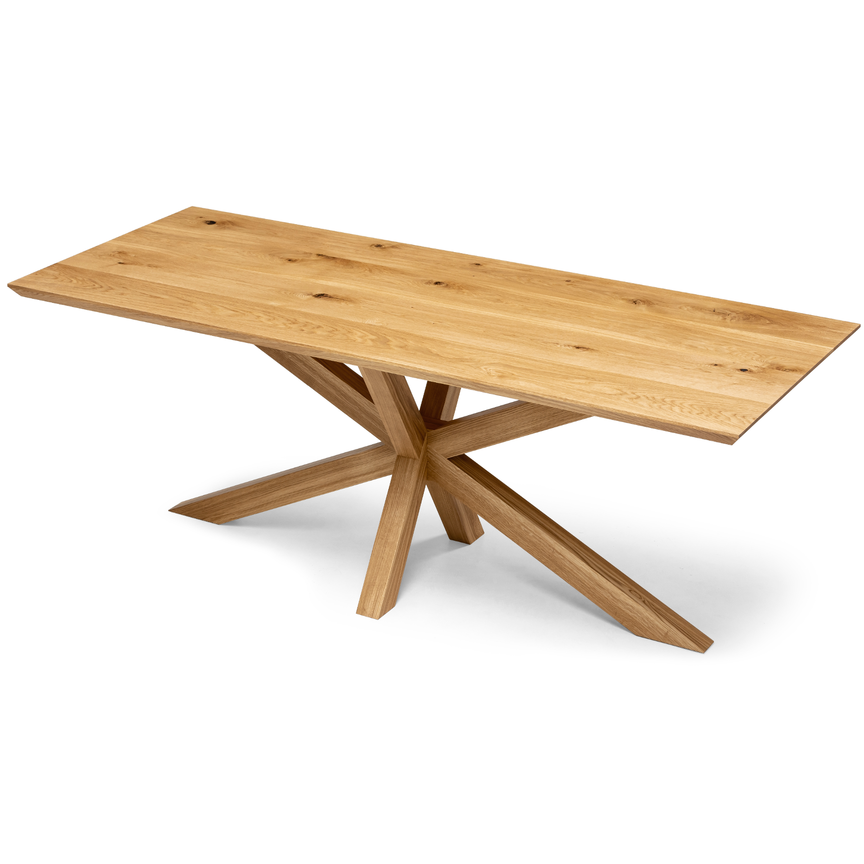 Table à manger extensible en chêne pied araignée - Fabriquée à la main à partir de bois massif - cette table à manger en chêne avec un pied araignée est un ajout magnifique à tout intérieur