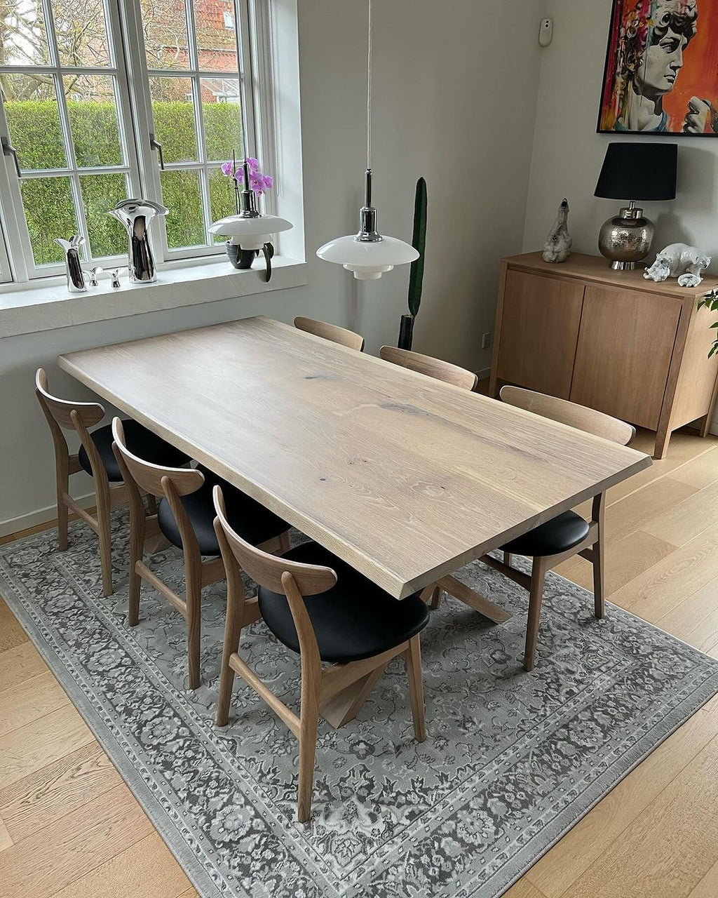 Table de salle à manger extensible en chêne coton – Fabriquée à la main en bois massif – La table de salle à manger extensible en chêne coton est un ajout magnifique à toute maison – Son