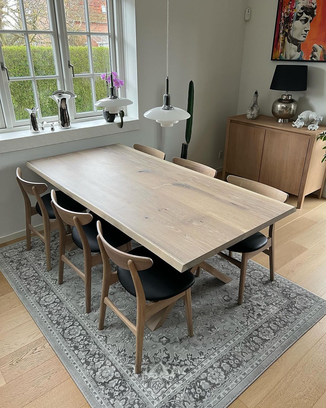 Table de salle à manger extensible en chêne coton – Fabriquée à la main en bois massif – La table de salle à manger extensible en chêne coton est un ajout magnifique à toute maison – Son