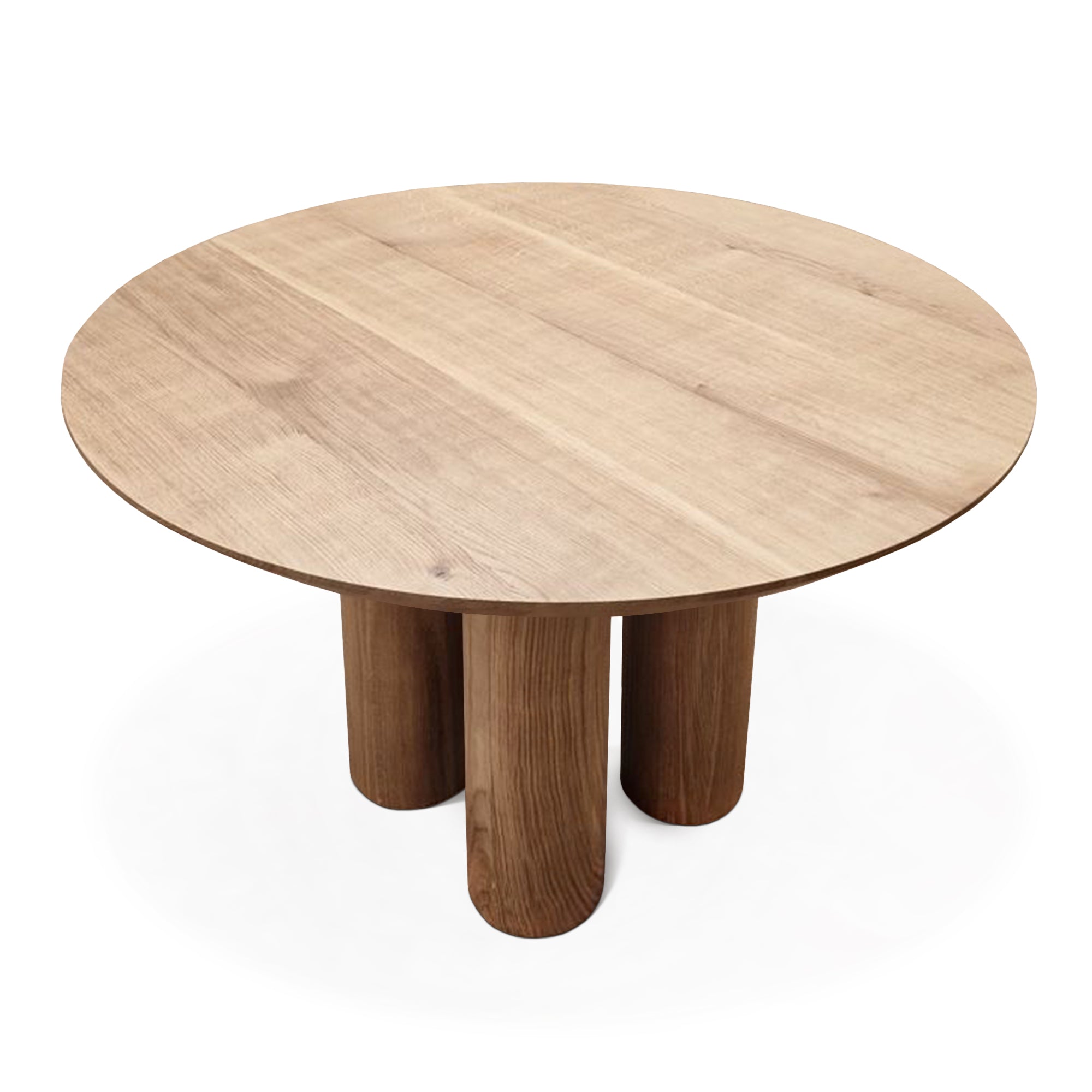 Table à manger ronde extensible en chêne - Plongez dans l'alliance parfaite de la chaleur et de la modernité avec notre table à manger ronde en chêne - sublimée par ses pieds ronds.
