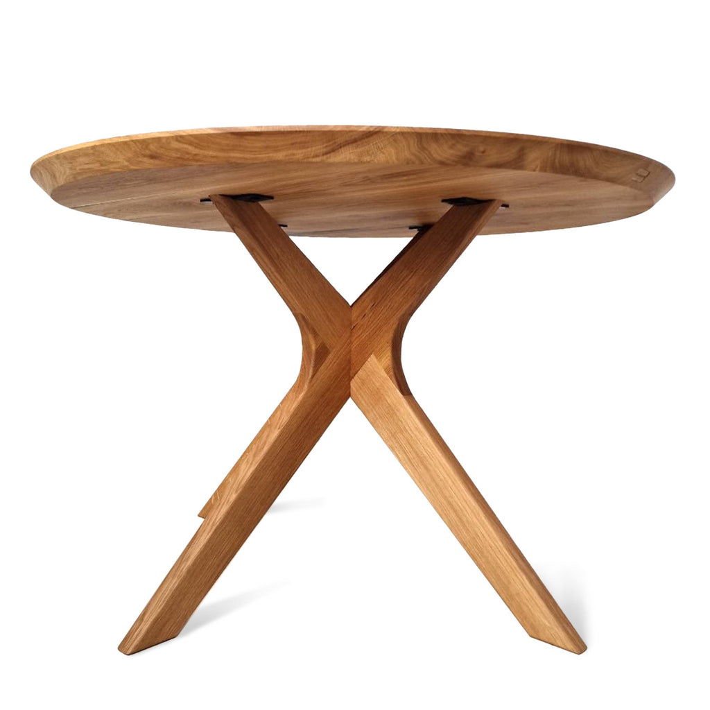 Table à manger ronde extensible en chêne - Découvrez notre table à manger ronde en chêne, fabriquée à la main - un ajout superbe à tout intérieur - Fabriquée en bois massif, cette