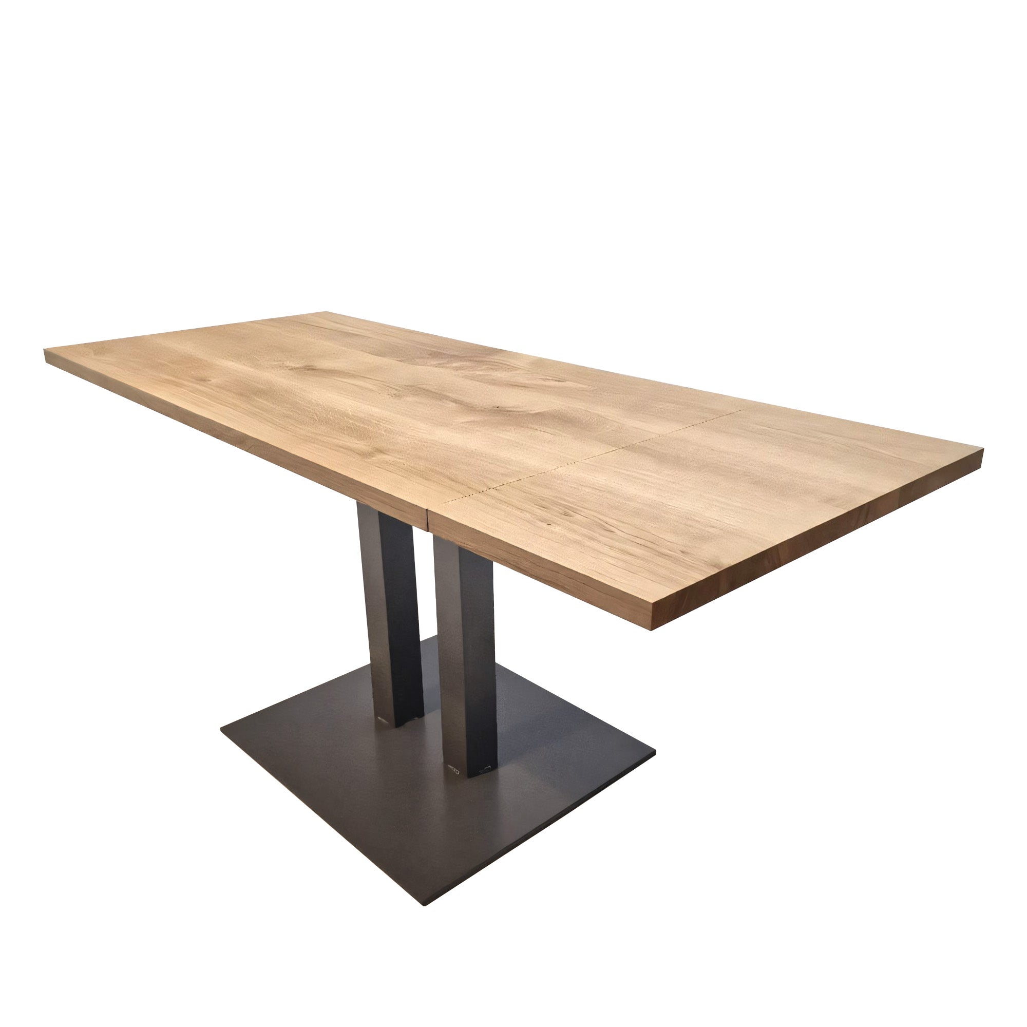 Table à manger extensible en chêne - Fabriquée à la main à partir de bois massif - cette superbe table extensible en chêne est un ajout magnifique à toute maison - Son plateau extensible