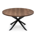 Table à manger ronde extensible en chêne foncé - Voici notre table à manger ronde en chêne massif fabriquée à la main - un ajout magnifique à tout intérieur - Fabriquée à partir de