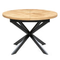 Table à manger ronde à chevrons extensible - Voici notre table à manger ronde à chevrons extensible - un ajout magnifique à tout intérieur - Fabriquée en